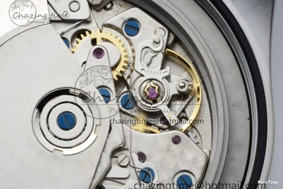 MIROTIME 0126 Pilot Chrono SS AZF 1:1 Best Edition Black Dial Orange Markers on Brown Leather Strap A EasyCare 7065